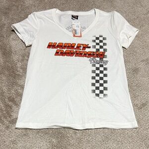 Women’s Harley-Davidson White Checkered Racing Tee